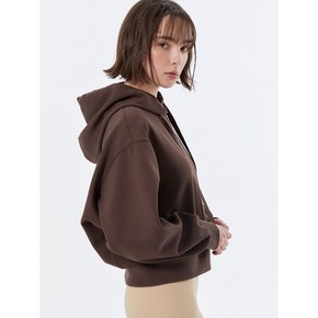 Dolman Cropped Hooded T-Shirt - Brown