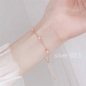 silver 92.5 폴링스타 큐빅 팔찌_P092023267
