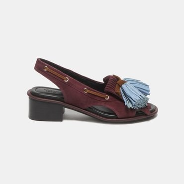 슈콤마보니 Pompom heel sandal(wine) DG2AM25010WIN