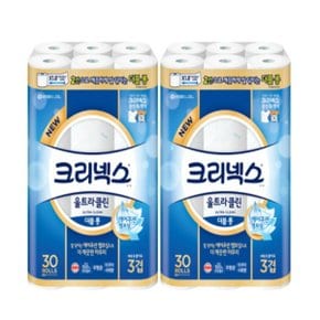 크리넥스3겹 울트라클린 더블롱 27M X 30롤X2팩