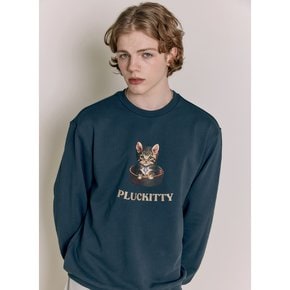 Gem in dream basket print sweatshirt light navy Unisex