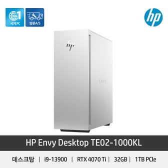 HP [공식] TE02-1000kl  엔비 고성능 작업자용 컴퓨터 편집 디자인 영상 업무 PC 게이밍  데스크탑