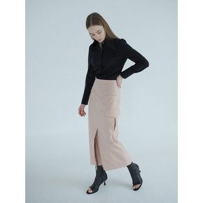 POCKET MAXI SKIRT / PINK