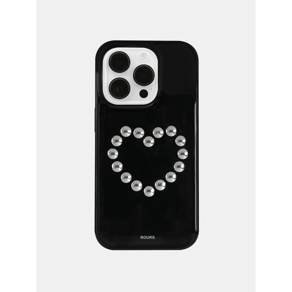 HEART STUD CASE (BLACK)