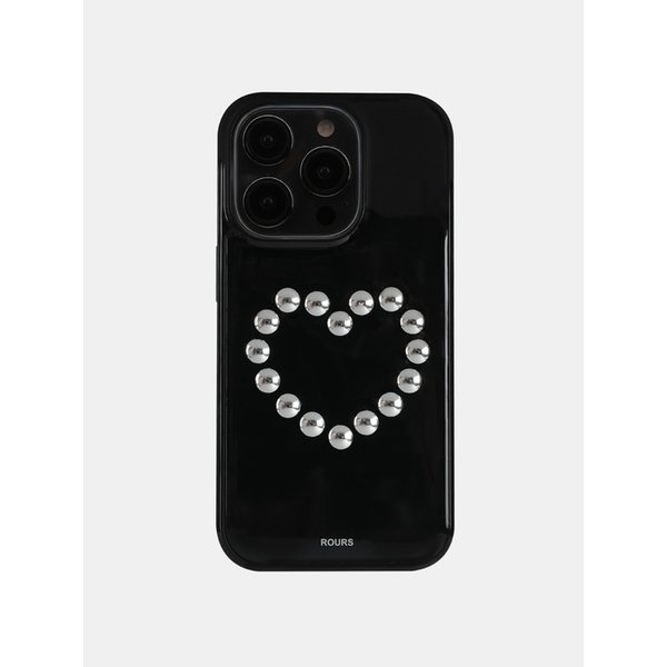HEART STUD CASE (BLACK)