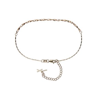 페르테 피암마 로즈화이트 앵클리스 23cm, Fiamma Rose&White Anklet 23cm, 14k rose gold, white gold