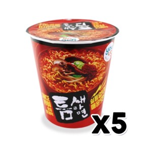 틈새라면 빨계떡컵 매운맛 소컵 작은컵 65g x 5개