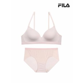 에센셜 베이직  노와이어 페일베이지 브라 팬티 세트  FI4BAF1142FPBG 2SKU _P357266553