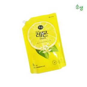 순샘 뉴레몬 주방세제 리필형 1L 구연산함유 기름제거 세정제