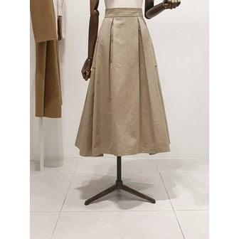 ZOOC [파주점] 쥬크 주크 뒷밴딩 핀턱 플레어 스커트​ V262MSD934