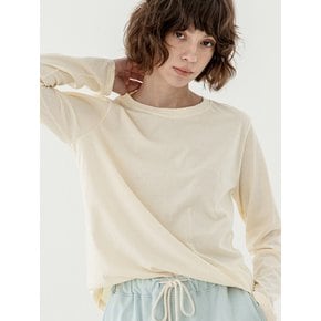 마들렌 기본 여성 긴팔 티셔츠 (레몬)