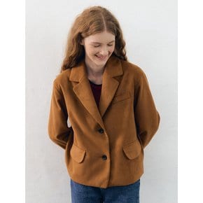 Grace vegan suede jacket camel