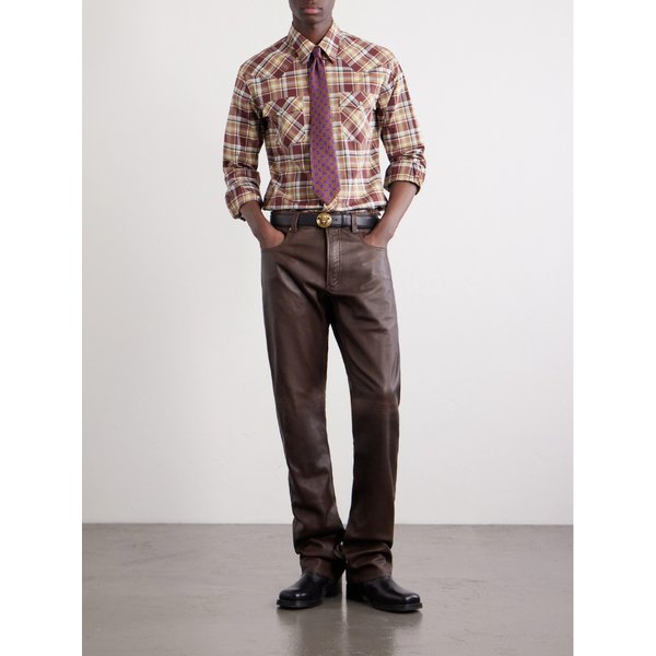 체크 코튼 셔츠 46376663163047829