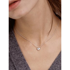 [단독](SILVER925) Heart Cubic Petit Plump Heart Necklace NZ2021(6Colors)