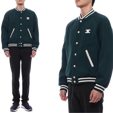 셀린느 25SS 남성 텍스처드 울 트리옹프 테디 재킷 (RV0L4896C 31VP 25S)