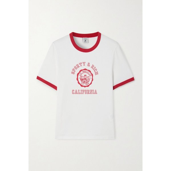 캘리포니아 투톤 프린트 코튼 저지 티셔츠 46376663162977164