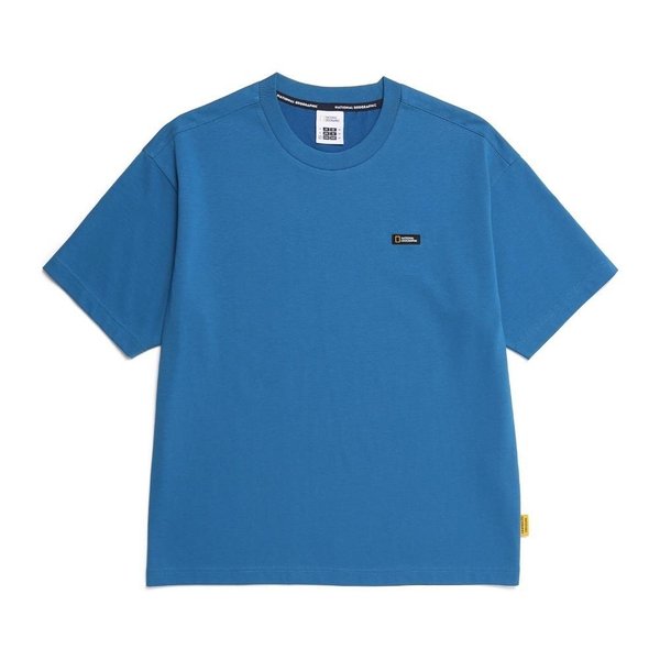 [여주점] N252UTS071 리젠 써클 그래픽 세미오버핏 반팔 티셔츠 TURQUOISE