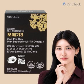원퍼데이 맥스 초임계 알티지 오메가3 30캡슐 1박스 닥터체크 오메가3 (1개월분)