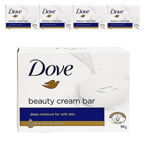 뷰티 크림 바 비누 90g x 5개 화이트 촉촉한 순한 향기좋은 저자극 클렌징 거품 보습 세안 세수비누
