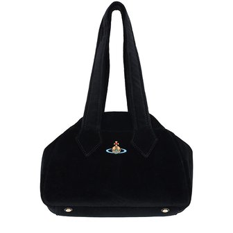 비비안웨스트우드 [부산점] 25FW 블랙 아카이브 야스민 벨벳 미디엄 토트백 4702000CW W00ZL N401