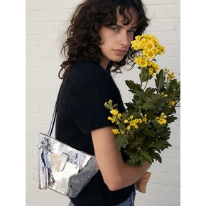 Petal mini shoulder bag (silver)