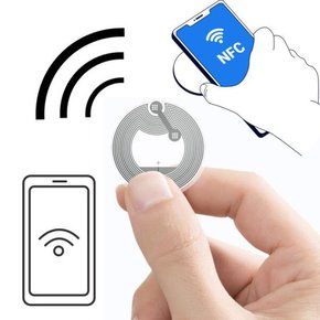 아트박스/느낌상점 NFC 태크 스티커 카드 칩 NTAG 215 디지털 전자 명함