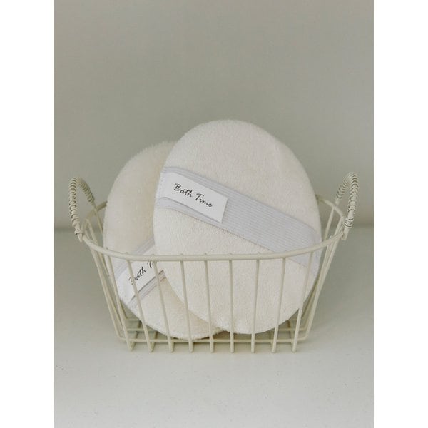 내추럴 원형 샤워 스펀지 2P