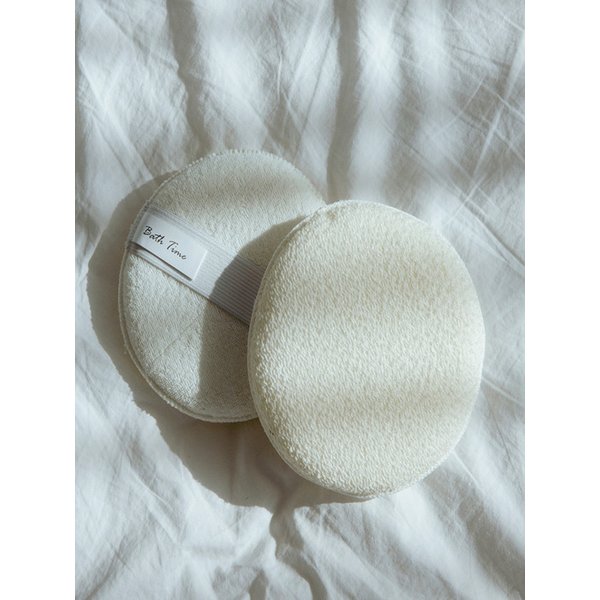 내추럴 원형 샤워 스펀지 2P