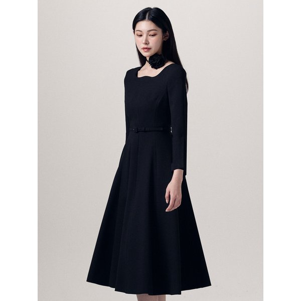 FLEUR CURVED FLARE DRESS