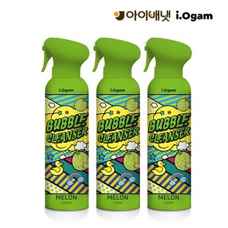  [아이오감] 버블클렌저 멜론 250ml 3개 유아목욕촉감놀이