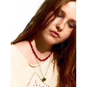 minnow necklace-green