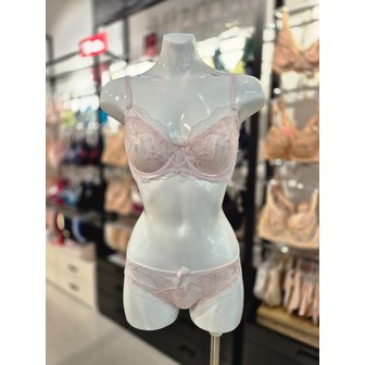 비너스 [시흥점] S 비너스) 오르화 홑겹 데미 브라, 햄팬티 세트 OBR7859+OPT7859H-PK