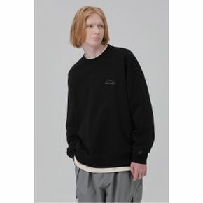 sadsmile basic logo sweat shirt CQTAX23211BKX