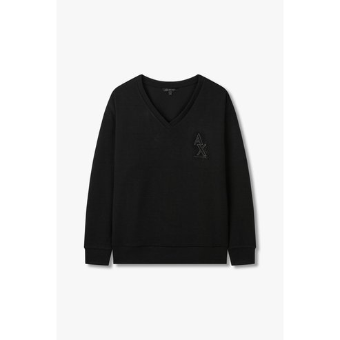 ARMANI EXCHANGE 여성 핫픽스 브이넥 티셔츠(A425131504)블랙