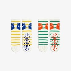 [미니로디니 by Magic Edition]Cats stripe 2-pack anti-slip socks멀티(2516010600)