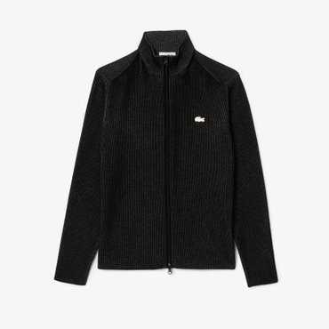 라코스테 (남성)크레이프 풀집업 가디건(AH9312-55G 6ZW) 블랙