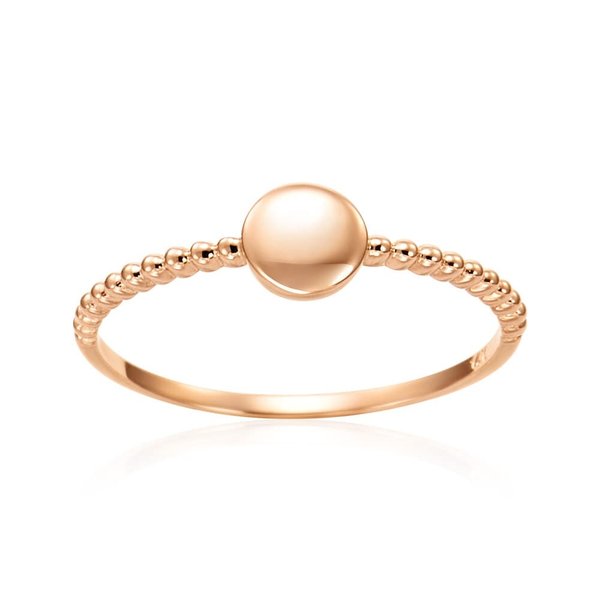 [비앤비골드] 18K 볼륨 서클 코인 각인 커스텀 볼반지 MNR41948