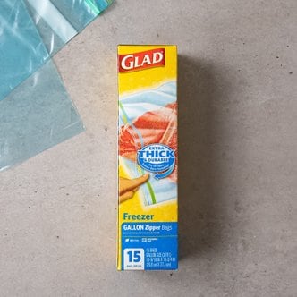 글래드 와이드씰 지퍼백 (대) 냉동용 15매