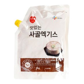 CJ 이츠웰 맛있는 사골 엑기스 액상 1kg 파우치