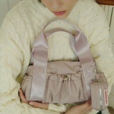 [파우치세트] mini ver. glossy tote cross bag _Lilac pink