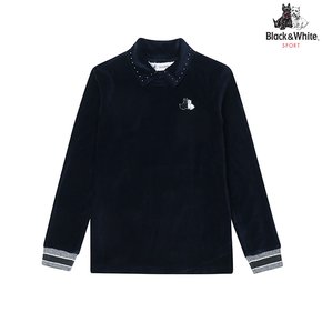 여성 벨보아 밑단 변형 티셔츠 9322LXSC_NAVY