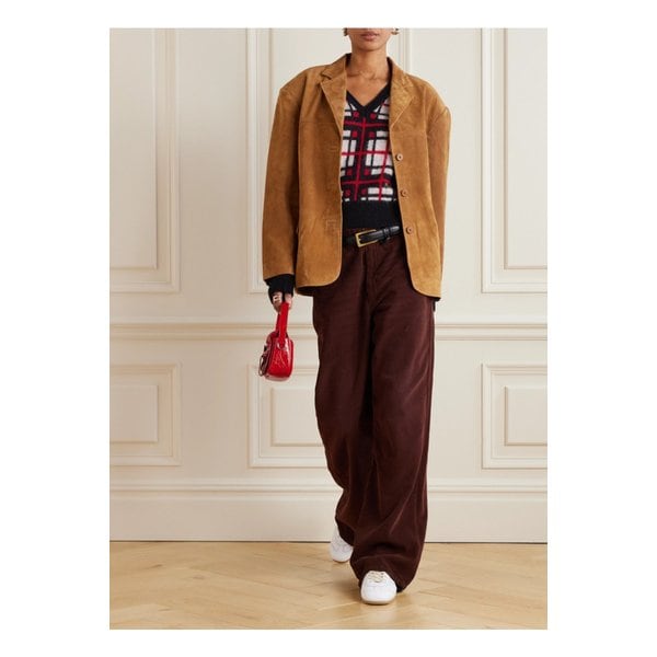 자수 체크 자카드 니트 스웨터 1647597349773993