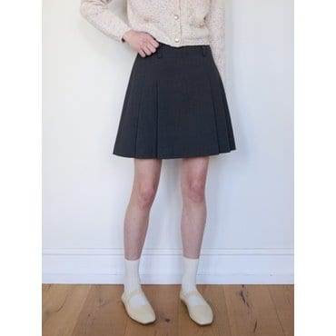 올리브데올리브 [OW5SJ210 세트상품] 핀턱 주름 A라인 미니 스커트 OW5SS210