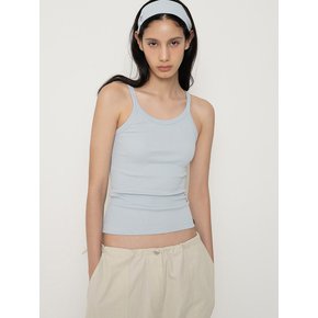 BASIC HALTER SLEEVELESS TOP, SKY BLUE