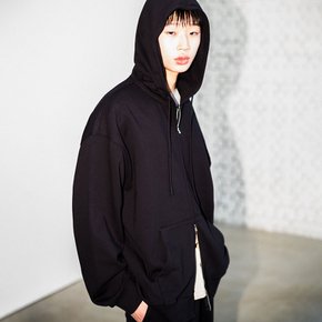 UNISEX 에센셜 코지 후드 집업 [BLACK] / SBD1U02006-MAN