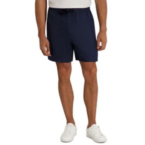 칼라거펠트 맨즈 Regular-Fit Drawstring 린넨 숏츠 - 네이비 26244023 1389268