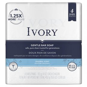 [정규 수입품] IVORY(아이보리) 아이보리 비누 비누 오리지날 세트 113 g×4