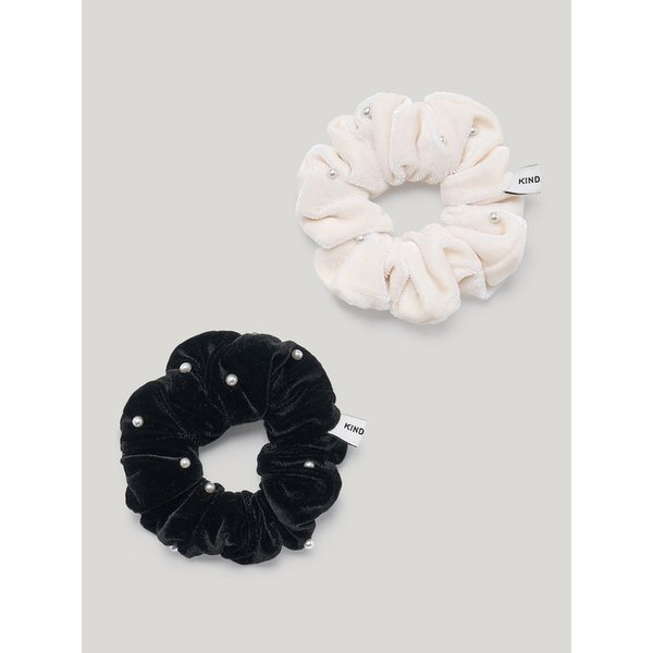 [쇼핑백 증정] mini pearl velvet scrunch