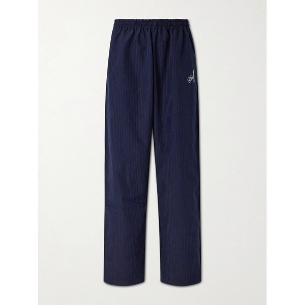 윌리 차바리아 러프 라이더 스트레이트 레그 로고 자수 트랙 팬츠 46376663162997081