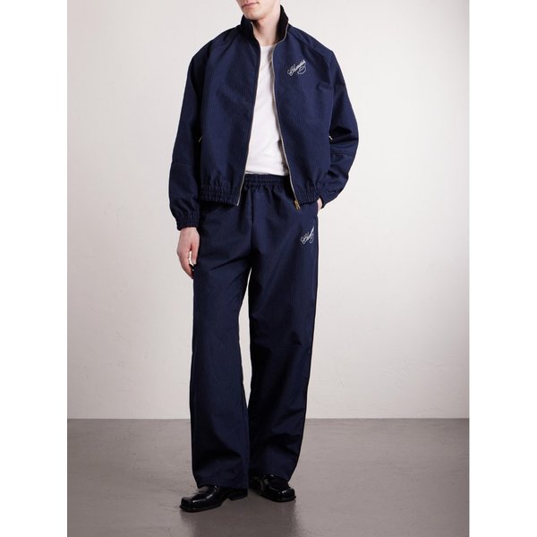 윌리 차바리아 러프 라이더 스트레이트 레그 로고 자수 트랙 팬츠 46376663162997081